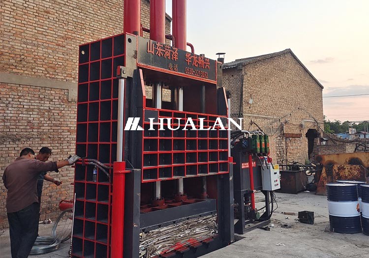 China Scrap cardboard compactor baler packaging machine China Hualan small large