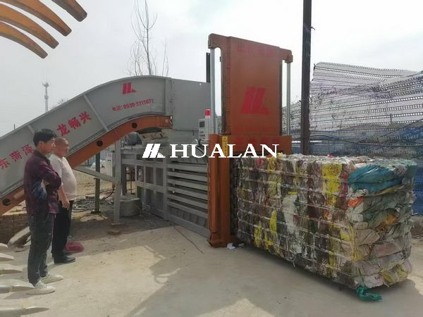 China PP woven plastic bag compressor baler press machine China Hualan