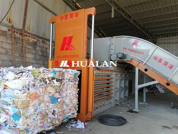 China Waste paper compressor baler baling machine China HuaLan