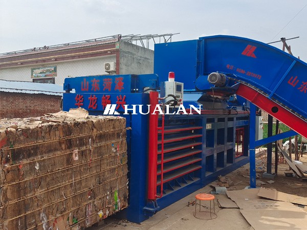China Scrap cardboard compactor baler packaging machine China Hualan small large