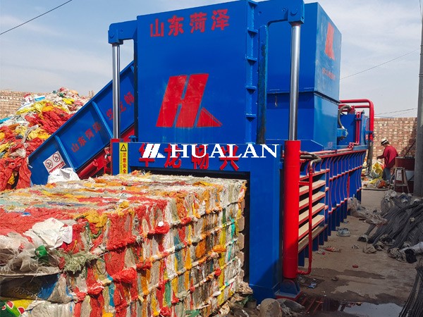 China Used Cloth textile compressor baler baling machine China Hualan