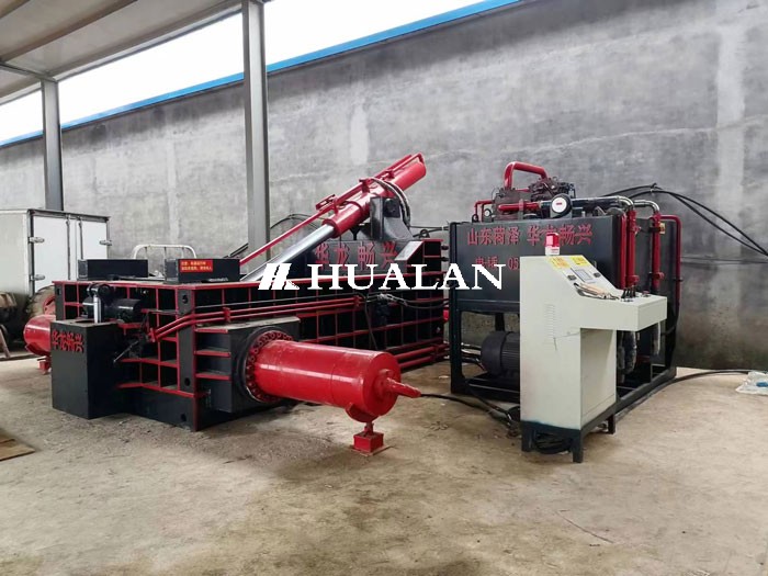 China Scrap metal baler HMS steel sheet baling machine China Hualan