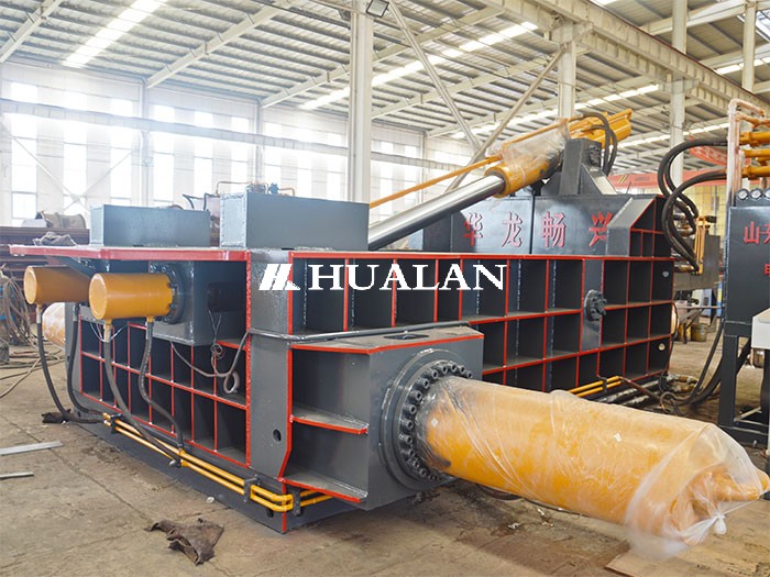 China Scrap metal baler HMS steel sheet baling machine China Hualan