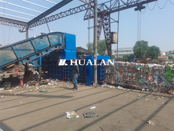 China RDF recycling baler refuse derived fuel baling machine China Hualan