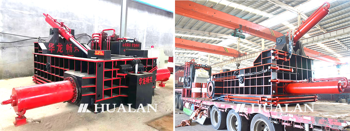 China Scrap metal baler HMS steel sheet baling machine