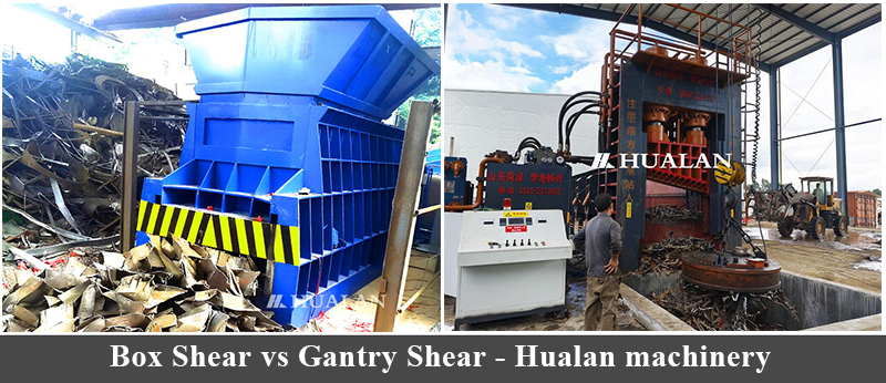  box container shear vs gantry shear scrap metal