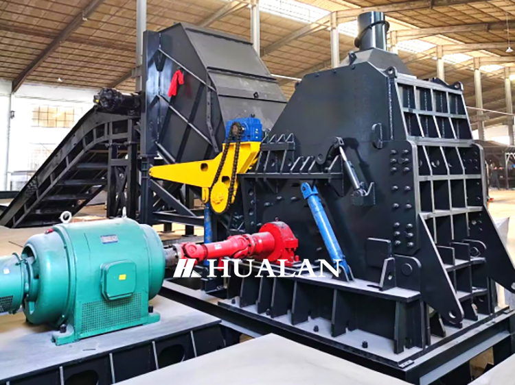 China Scrap metal crusher Hammer Mill line Iron steel