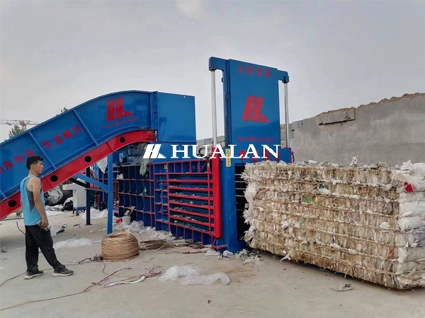 Used Cloth textile compressor baler China Hualan