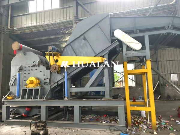 China Scrap metal crusher Hammer Mill line Iron steel