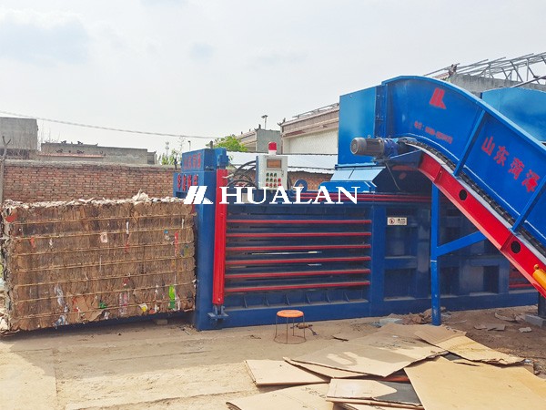 Cardboard baler Carton box baling press machine China