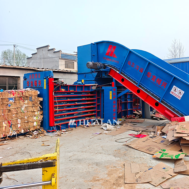 200ton China Carton box baling press paper machine to Thailand